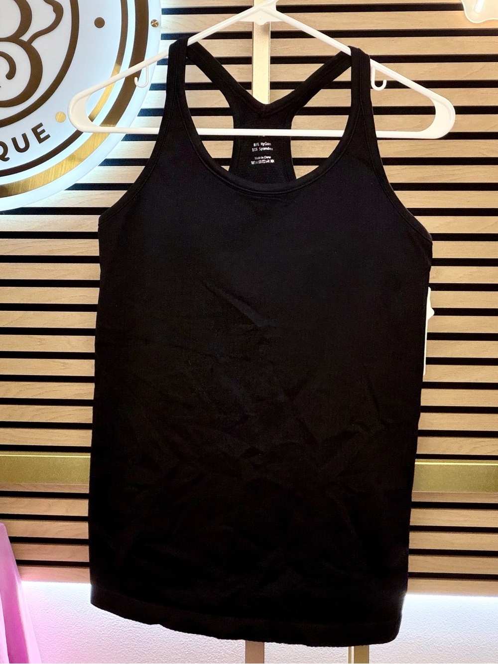 Black Racerback Tank Top - Performance Stretch
